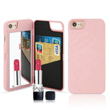 Luxury Leather Wallet with Card Slot and Mirror for iPhone 7 Plus