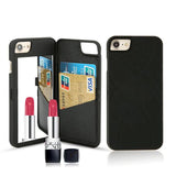 Luxury Leather Wallet with Card Slot and Mirror for iPhone 7 Plus