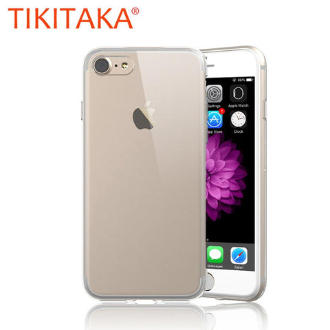 Crystal Clear TPU Sillion Back Cover for iPhone 7 6 6S Plus 5 5S SE