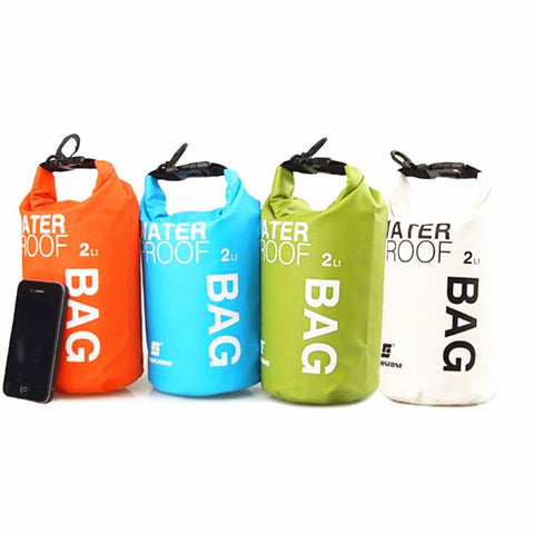 Portable 2L Water Bag Storage Dry Bag for Canoe Kayak Rafting Mobile phone camera #S2