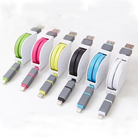 Stretchable USB Data Cable Power Charging Line For iPhone & Android